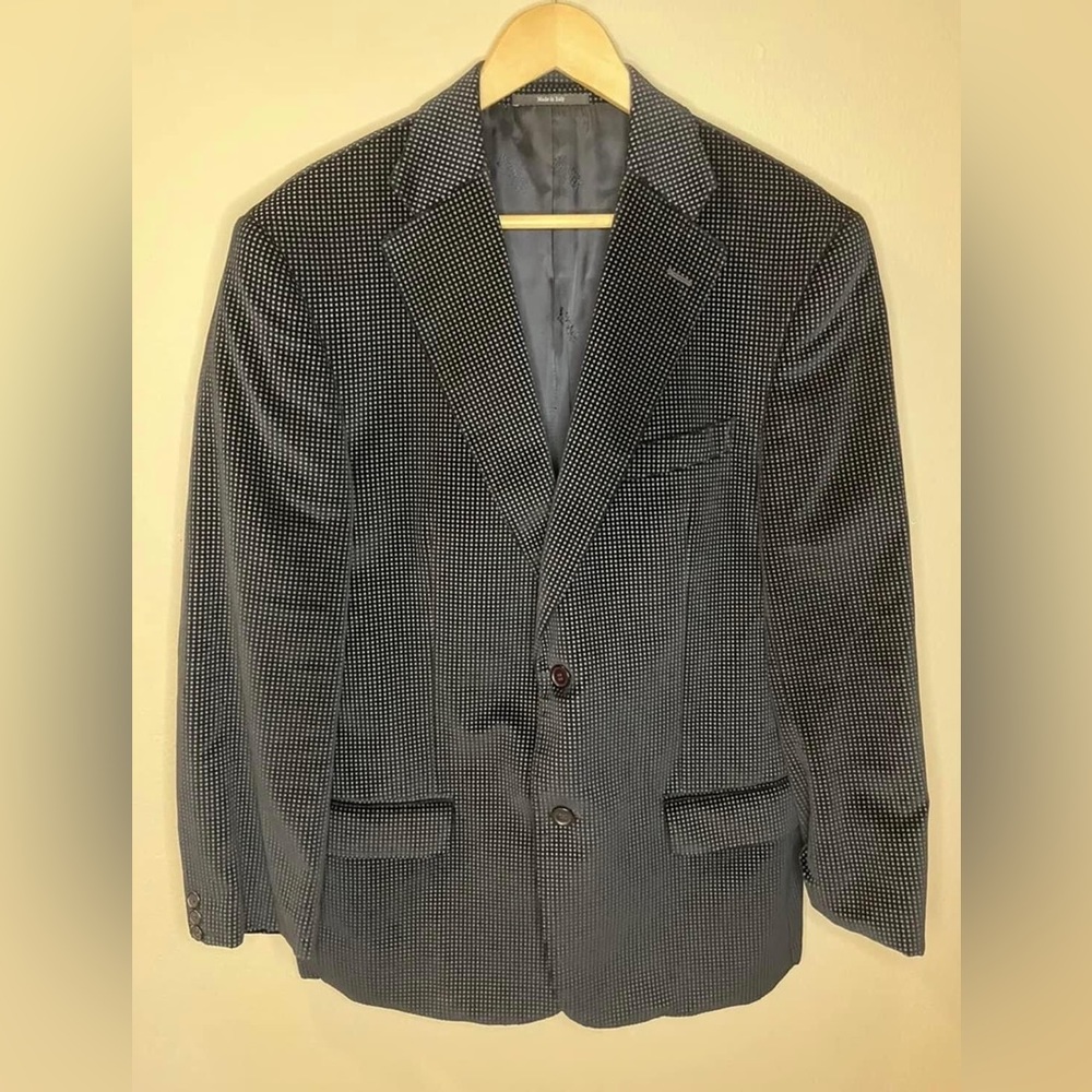 Versace Collection Men’s Suede Button Suit Jacket - Picture 3 of 13